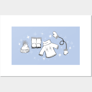 Winter weather snow lover cartoon illustration Posters and Art